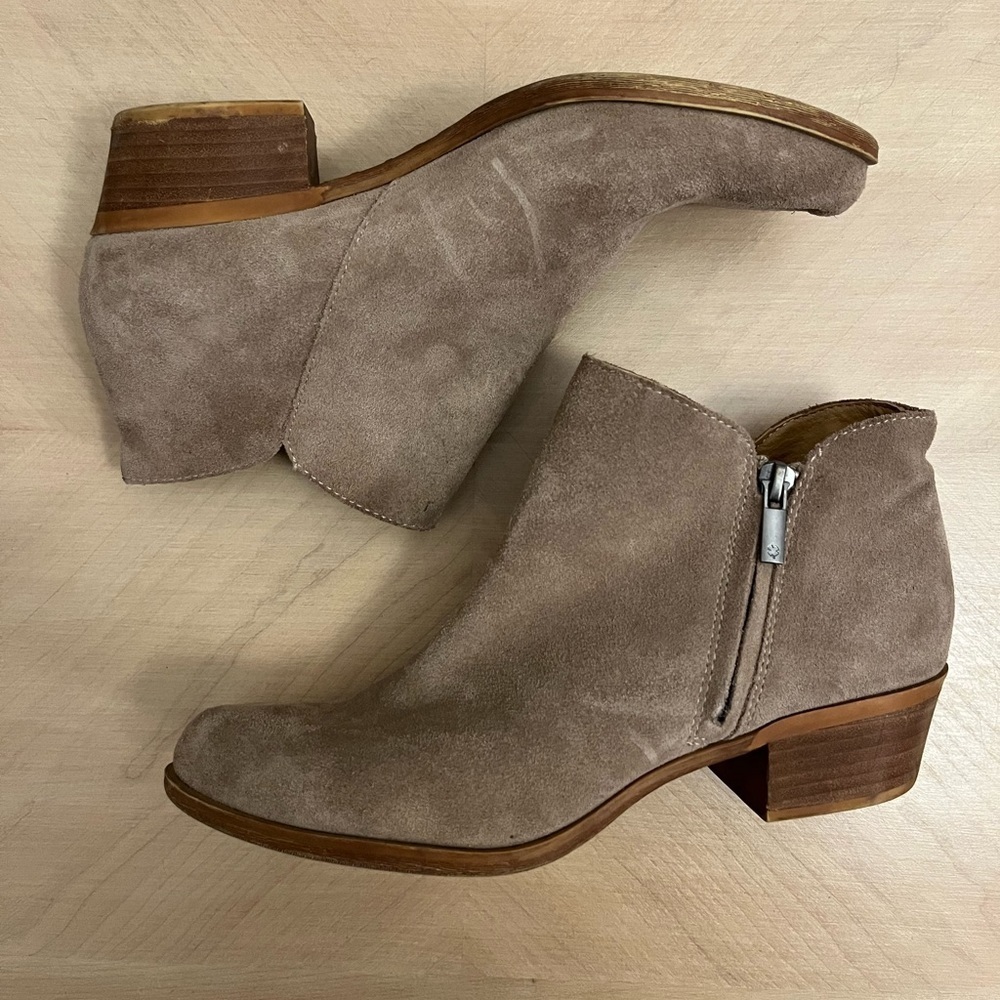 Lucky Brand Suede Low Barough Boots women’s  Size 8.5